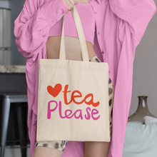 Load image into Gallery viewer, Tea Please Illustration Tote Bag, Tea Please Bag